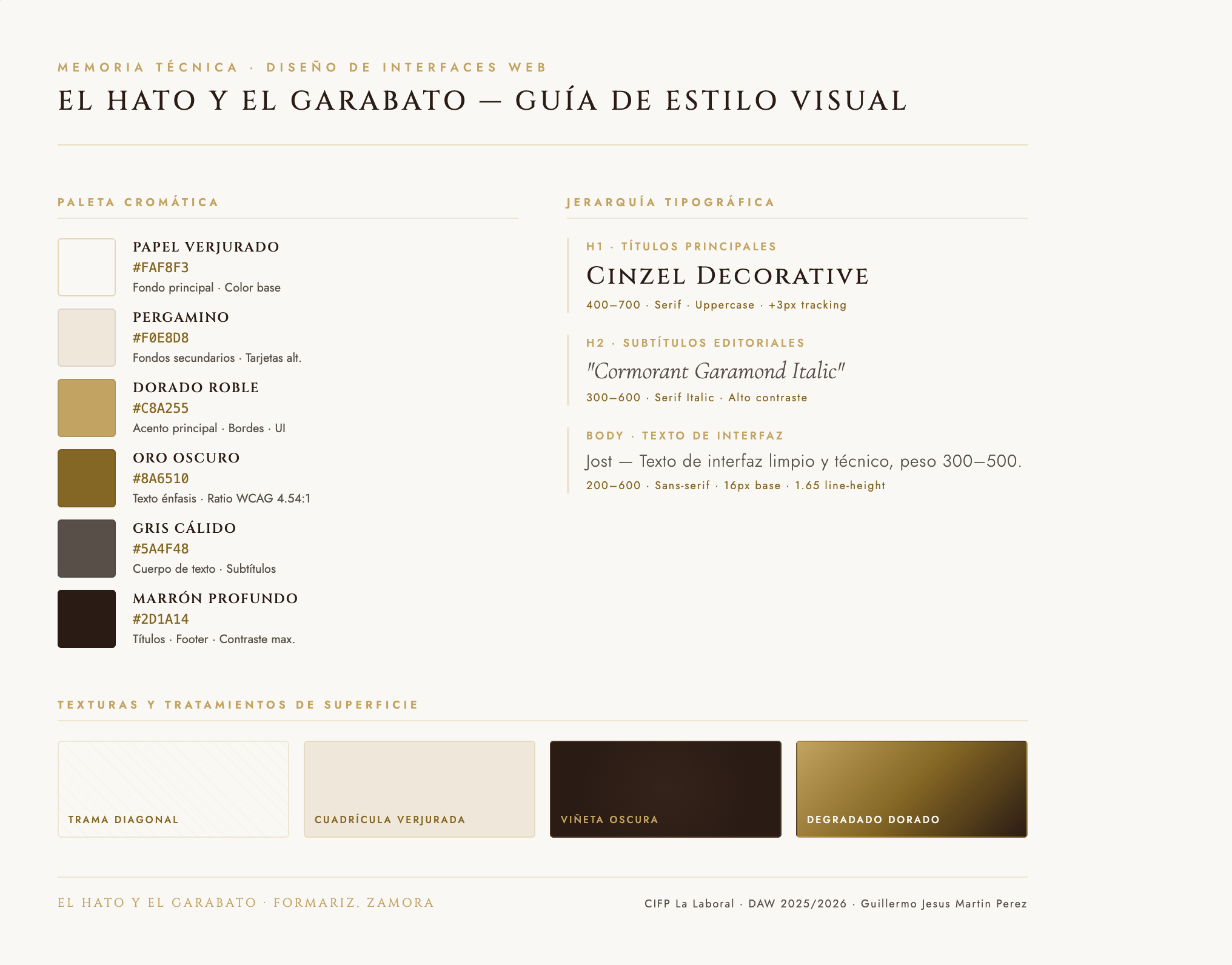 Muestrario de Texturas Verjuradas